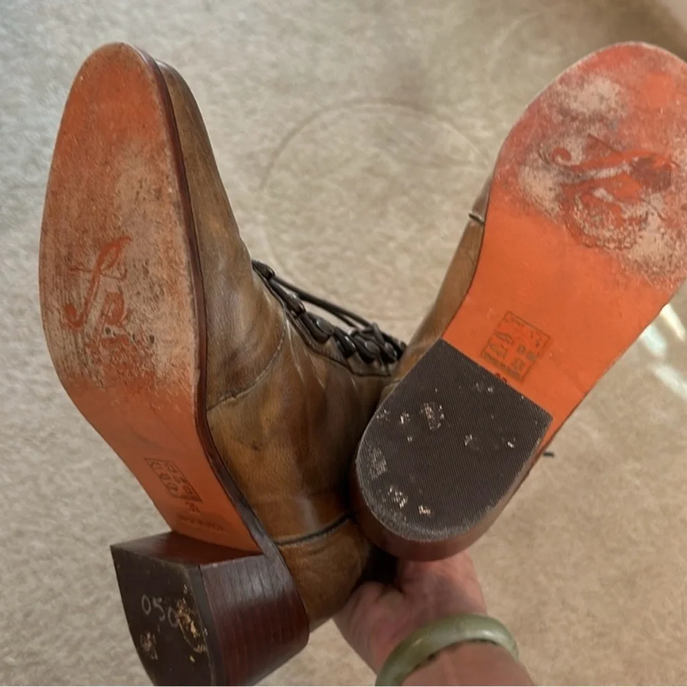 Free People “Eberly” Lace-Up Boots in Brown - Picture 2 of 11